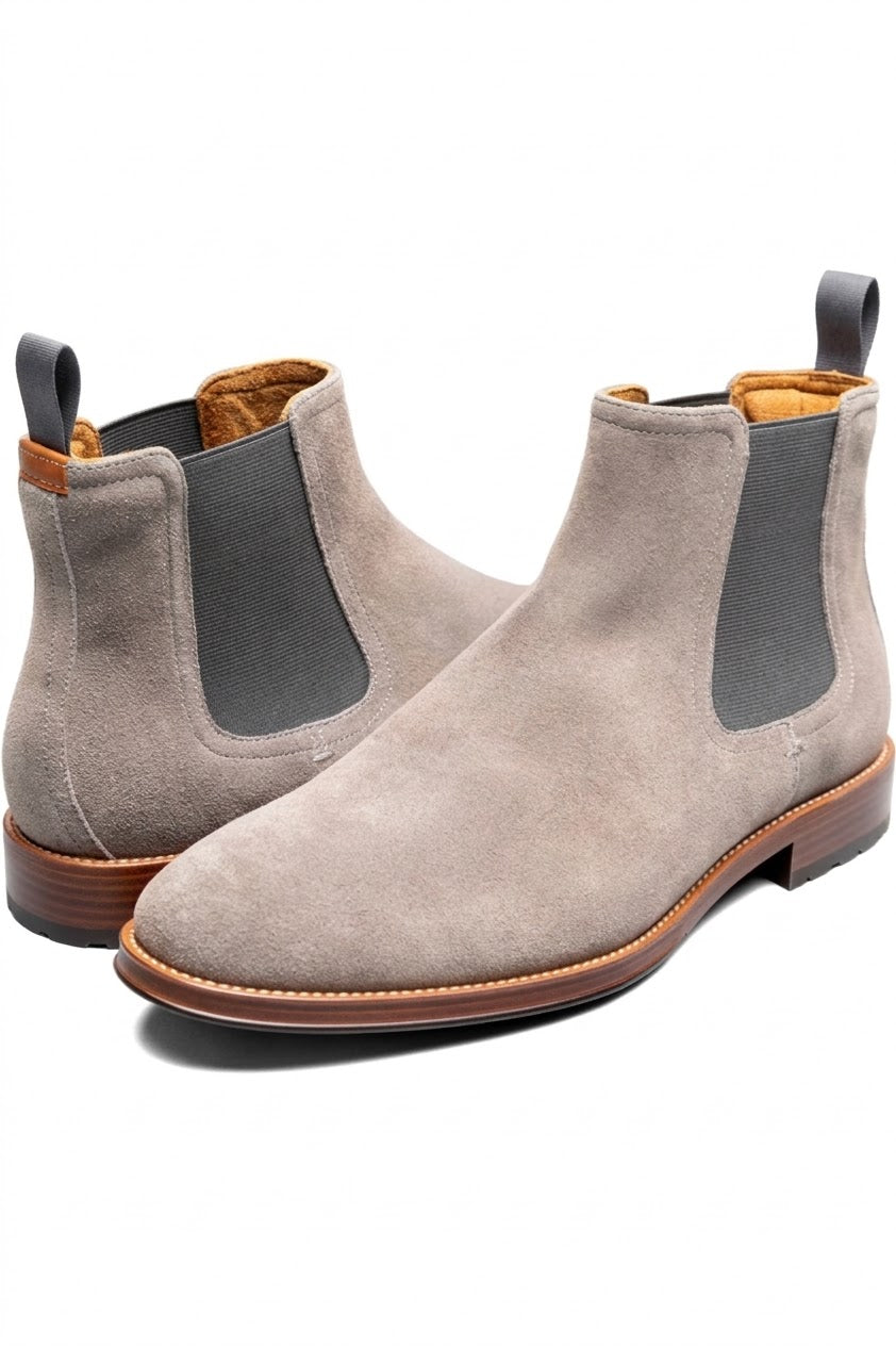 Pair of men's grey suede Chelsea boots